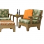 set 60 -- (s+h) 2-seater,(s+h) 3-seater,(s+h) armchair,(s+h) ottoman & (s+h) square side table